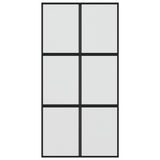 Vidaxx Schiebetür 102,5x205 cm Hartglas und Aluminium schwarz