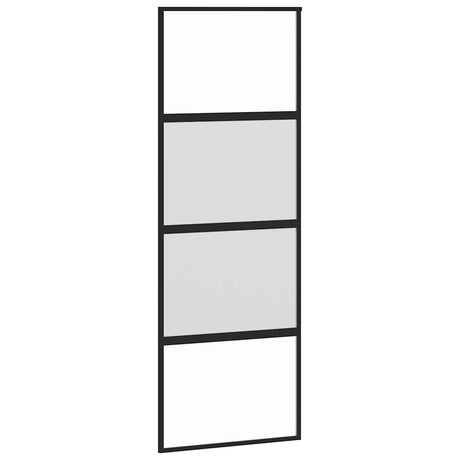 Vidaxx Schiebetür 76x205 cm Hartglas und Aluminium schwarz