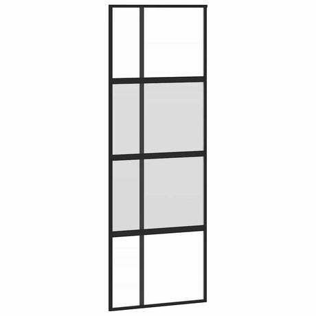 Vidaxx Schiebetür 76x205 cm Hartglas und Aluminium schwarz