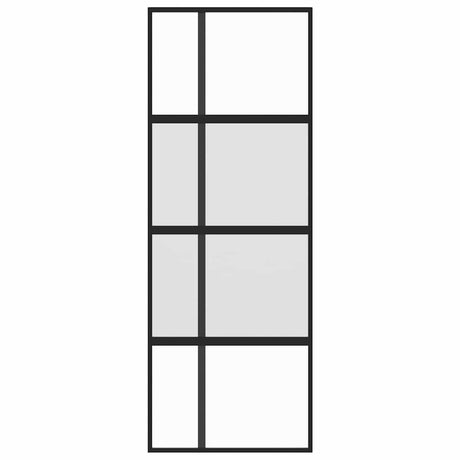 Vidaxx Schiebetür 76x205 cm Hartglas und Aluminium schwarz