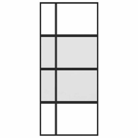 Vidaxx Schiebetür 90x205 cm Hartglas und Aluminium schwarz