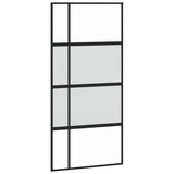Vidaxx Schiebetür 102,5x205 cm Hartglas und Aluminium schwarz