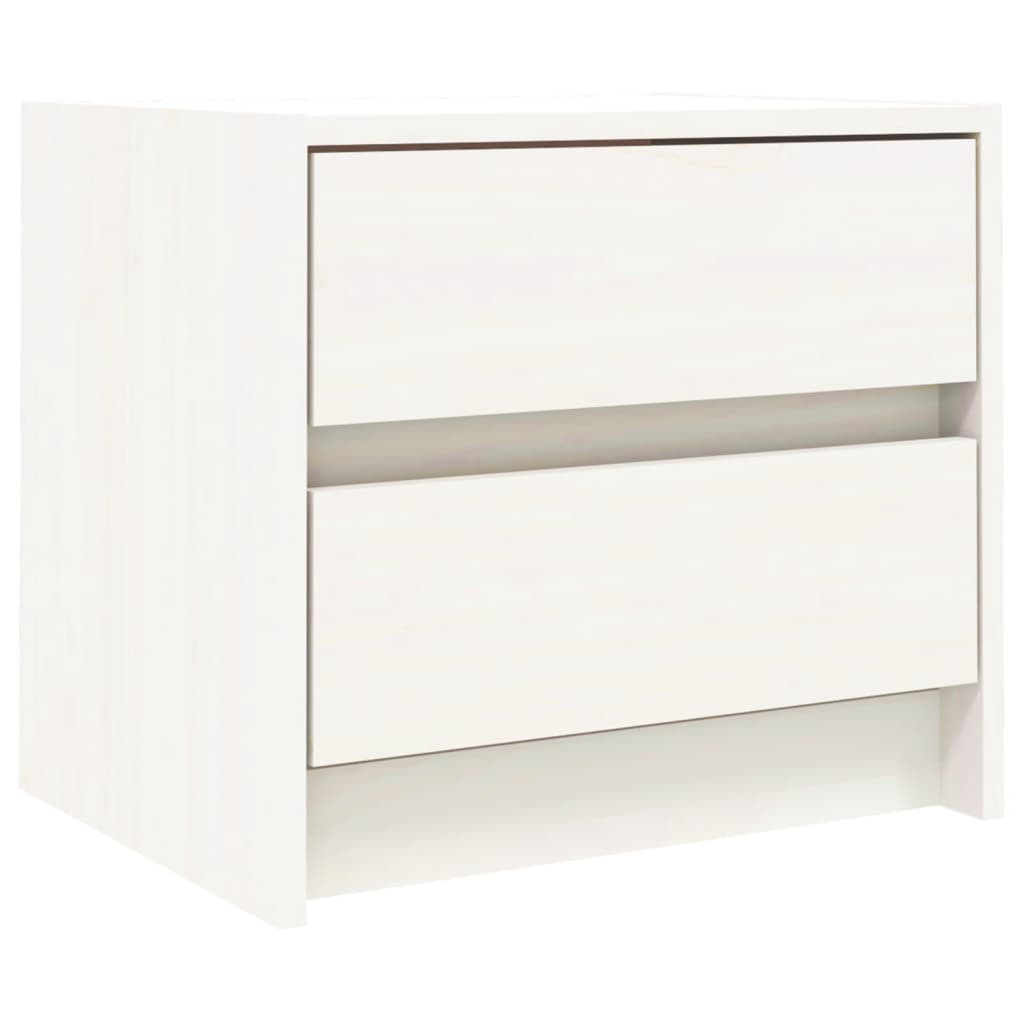 Vidaxl nachtkastje 40x31x35,5 cm massief grenenhout wit