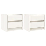 Vidaxl nachtkastjes 2 st 40x31x35,5 cm massief grenenhout wit