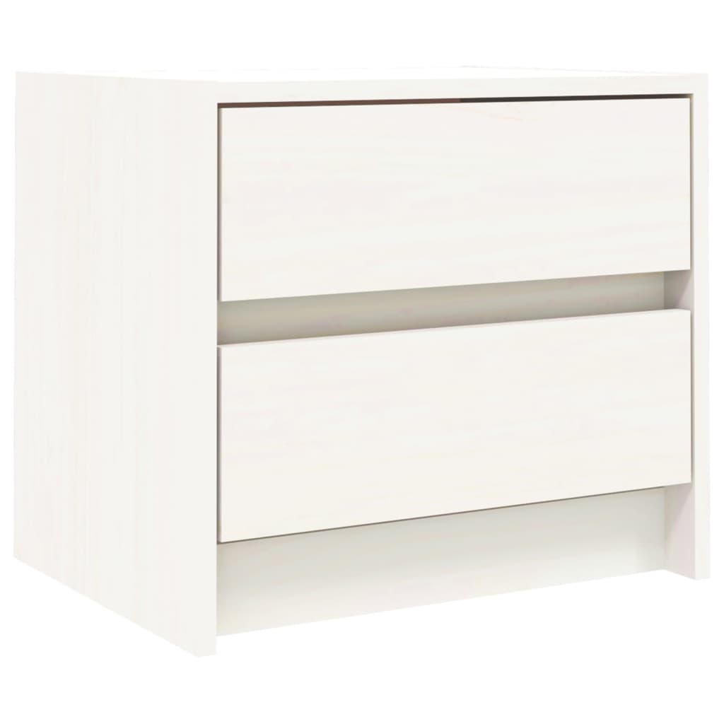 Vidaxl nachtkastjes 2 st 40x31x35,5 cm massief grenenhout wit