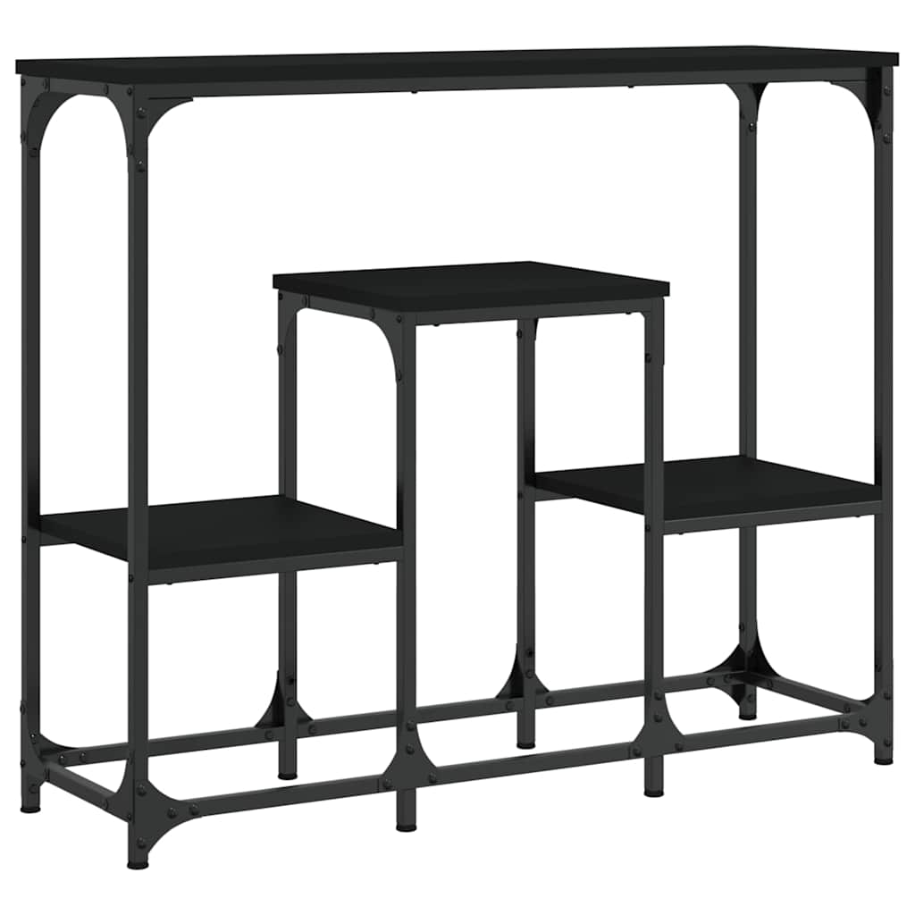 Vidaxl wandtafel 89,5x28x76 cm bewerkt hout zwart