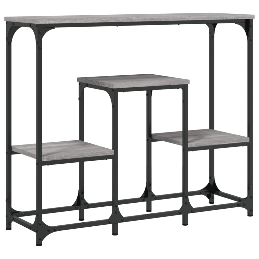 Vidaxl wandtafel 89,5x28x76 cm bewerkt hout grijs sonoma eikenkleurig
