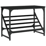 VIDAXL -Schuhregal 60x30x45 cm verarbeitetes Holz schwarz