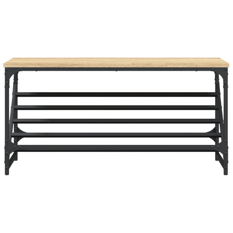 VIDAXL -Schuhregal 90x30x45 cm verarbeitetes Holz Sonoma Eiche farbig