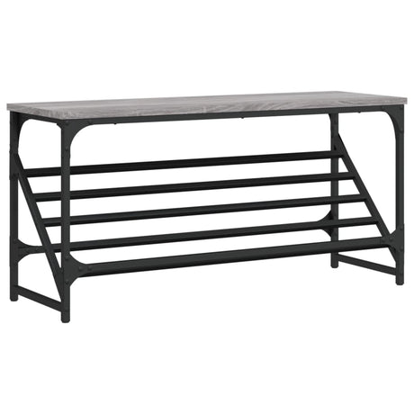 VIDAXL -Schuhregal 90x30x45 cm Eigenschaft Holzgrau Sonoma Eiche gefärbt