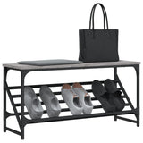 VIDAXL -Schuhregal 90x30x45 cm Eigenschaft Holzgrau Sonoma Eiche gefärbt