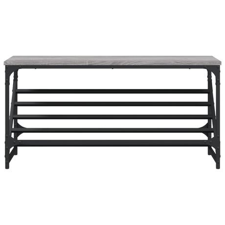 VIDAXL -Schuhregal 90x30x45 cm Eigenschaft Holzgrau Sonoma Eiche gefärbt