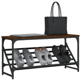 VIDAXL -Schuhregal 90x30x45 cm verarbeitete Holzbraune Eiche Farbe