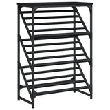 VIDAXL -Schuhregal 60x30x85 cm verarbeitetes Holz schwarz