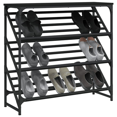 Vidaxx Schuhregal 90x30x85 cm lackiertes Holz schwarz