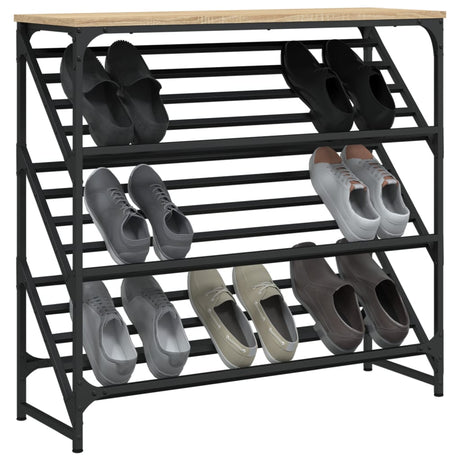 Vidaxx Schuhregal 90x30x85 cm, fertiges Holz Sonoma-Eiche-farbig