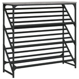 VidaXL Schuhregal 90x30x85 cm, fertiges Holz, grau Sonoma