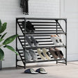VidaXL Schuhregal 90x30x85 cm, fertiges Holz, grau Sonoma