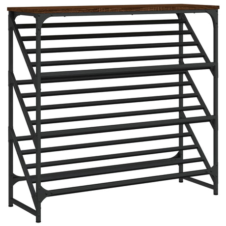 Vidaxx Schuhregal 90x30x85 cm, fertige Holzfarbe, braune Eiche