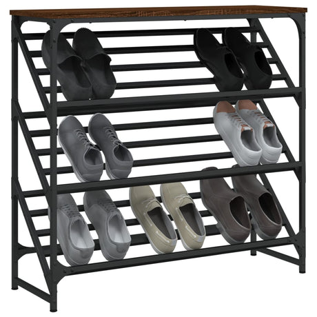 Vidaxx Schuhregal 90x30x85 cm, fertige Holzfarbe, braune Eiche