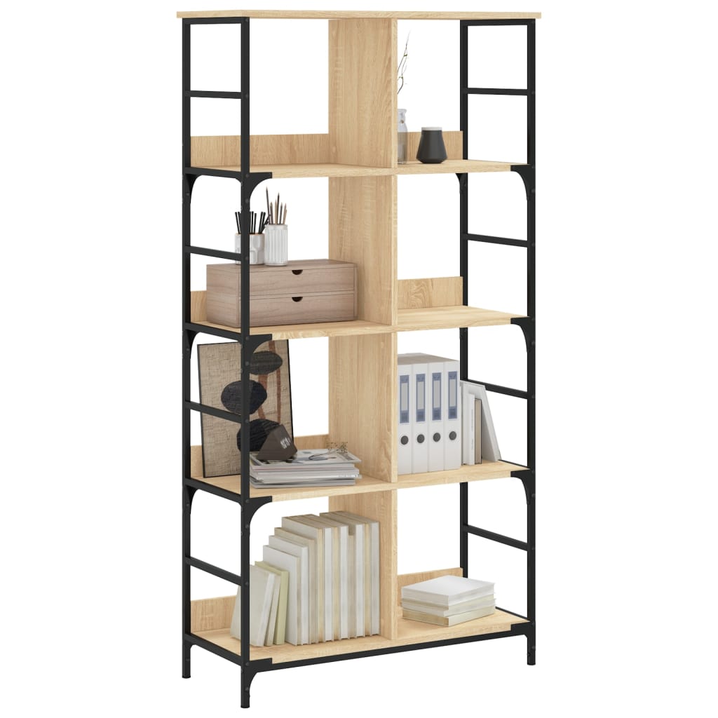 Vidaxl boekenrek 78,5x33x153 cm bewerkt hout sonoma eikenkleurig