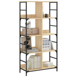 Vidaxl boekenrek 78,5x33x153 cm bewerkt hout sonoma eikenkleurig