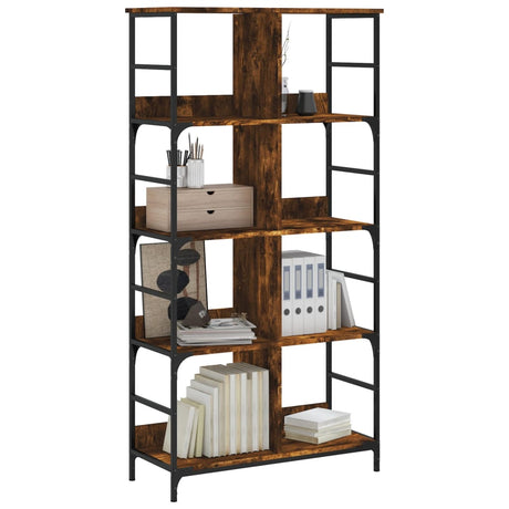 Vidaxl boekenrek 78,5x33x153 cm bewerkt hout gerookt eikenkleurig