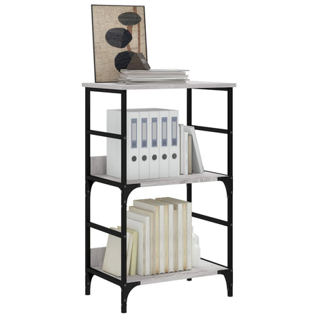 Vidaxl boekenrek 50x33x82 cm bewerkt hout grijs sonoma eikenkleurig