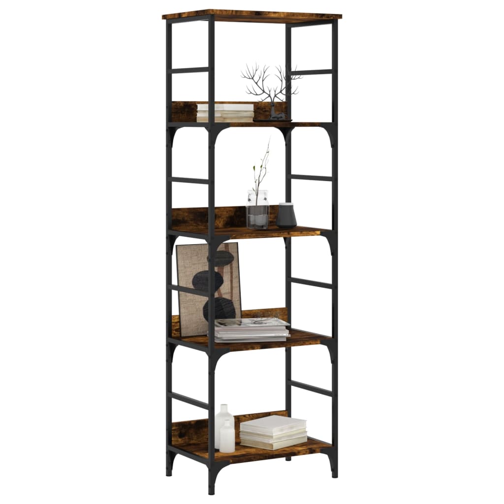 Vidaxl boekenrek 50x33x153 cm bewerkt hout gerookt eikenkleurig