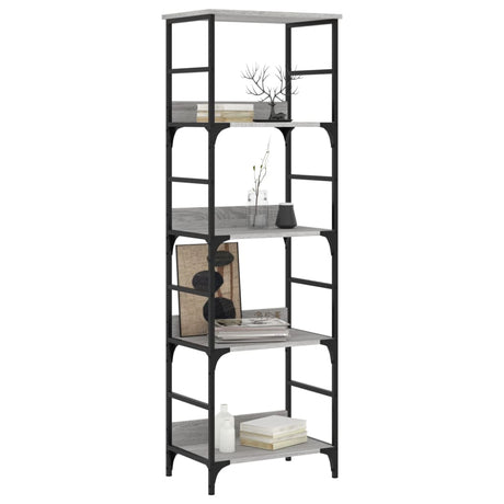 Vidaxl boekenrek 50x33x153 cm bewerkt hout grijs sonoma eikenkleurig