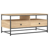 Vidaxl salontafel 100x51x45 cm bewerkt hout sonoma eikenkleurig