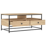 Vidaxl salontafel 100x51x45 cm bewerkt hout sonoma eikenkleurig