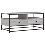 Vidaxl salontafel 100x51x45 cm bewerkt hout grijs sonoma