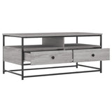 Vidaxl salontafel 100x51x45 cm bewerkt hout grijs sonoma