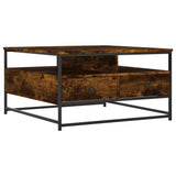 Vidaxl salontafel 80x80x45 cm bewerkt hout gerookt eikenkleurig