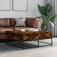 Vidaxl salontafel 100x99x40 cm bewerkt hout gerookt eikenkleurig