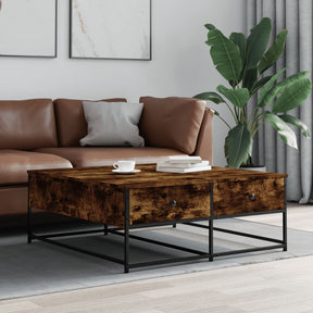 Vidaxl salontafel 100x99x40 cm bewerkt hout gerookt eikenkleurig