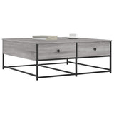 Vidaxl salontafel 100x99x40 cm bewerkt hout grijs sonoma
