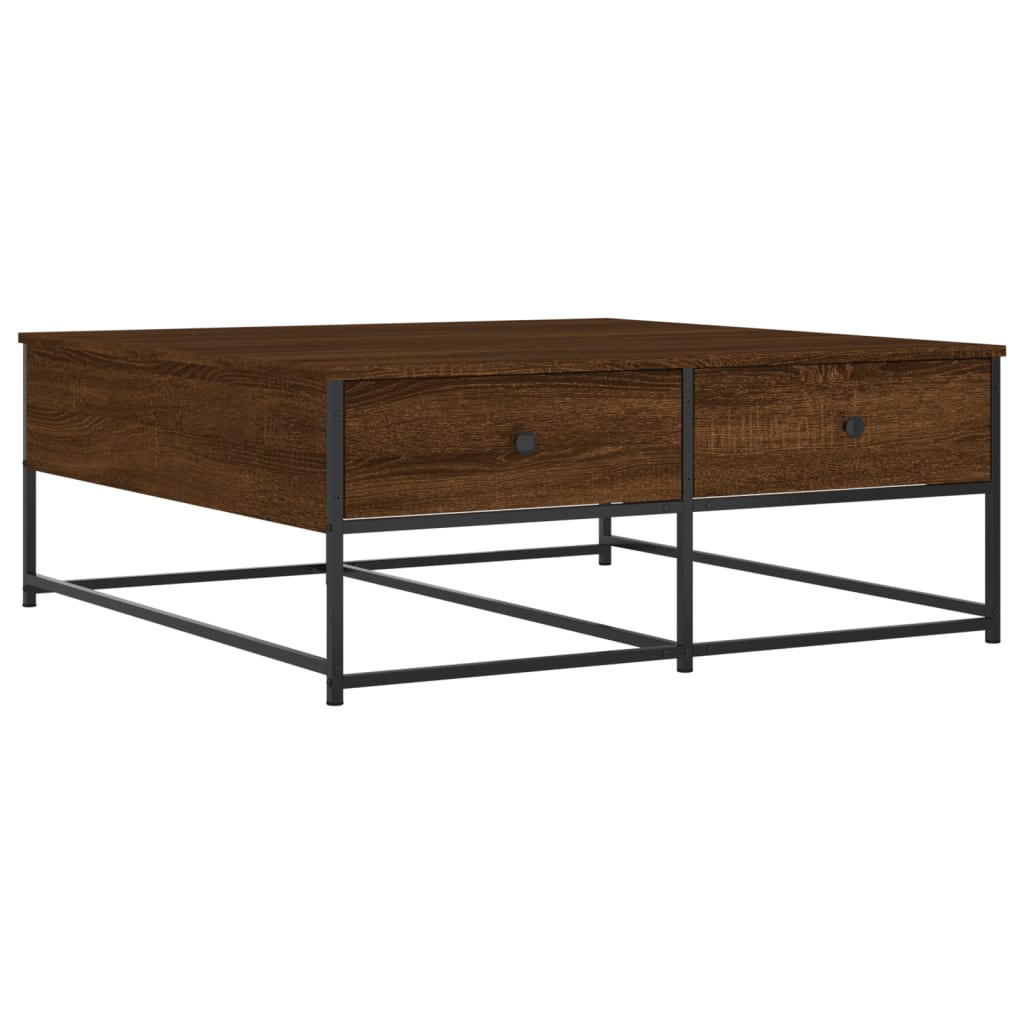 Vidaxl salontafel 100x99x40 cm bewerkt hout bruin eikenkleur