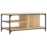 Vidaxl salontafel 100x50x45 cm bewerkt hout sonoma eikenkleurig