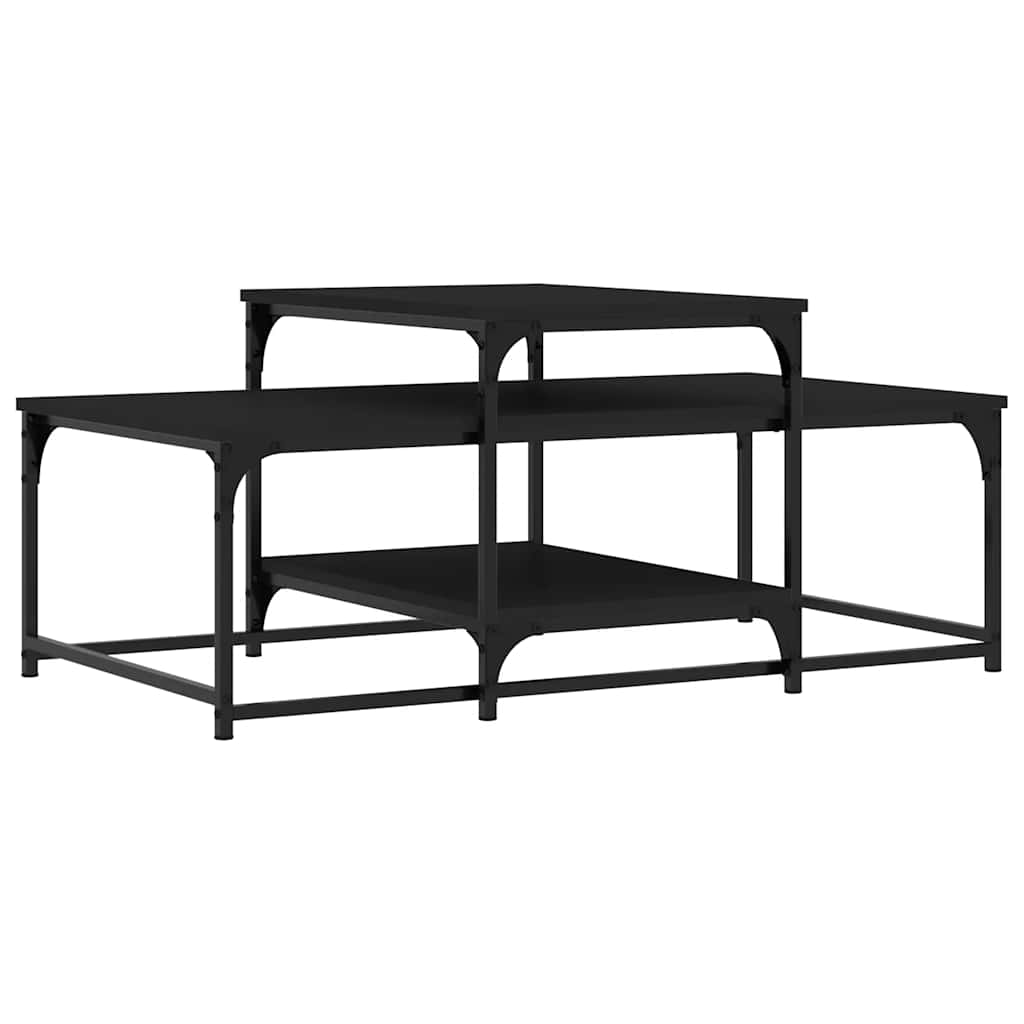 Vidaxl salontafel 102x60x45 cm bewerkt hout zwart