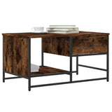 Vidaxl salontafel 85,5x51x45 cm bewerkt hout gerookt eikenkleurig