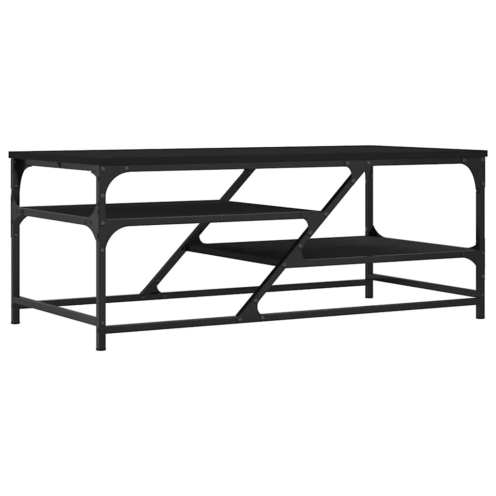 Vidaxl salontafel 100x49x40 cm bewerkt hout zwart