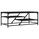 Vidaxl salontafel 100x49x40 cm bewerkt hout zwart
