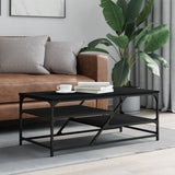Vidaxl salontafel 100x49x40 cm bewerkt hout zwart