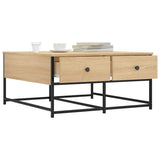 Vidaxl salontafel 80x80x40 cm bewerkt hout sonoma eikenkleurig