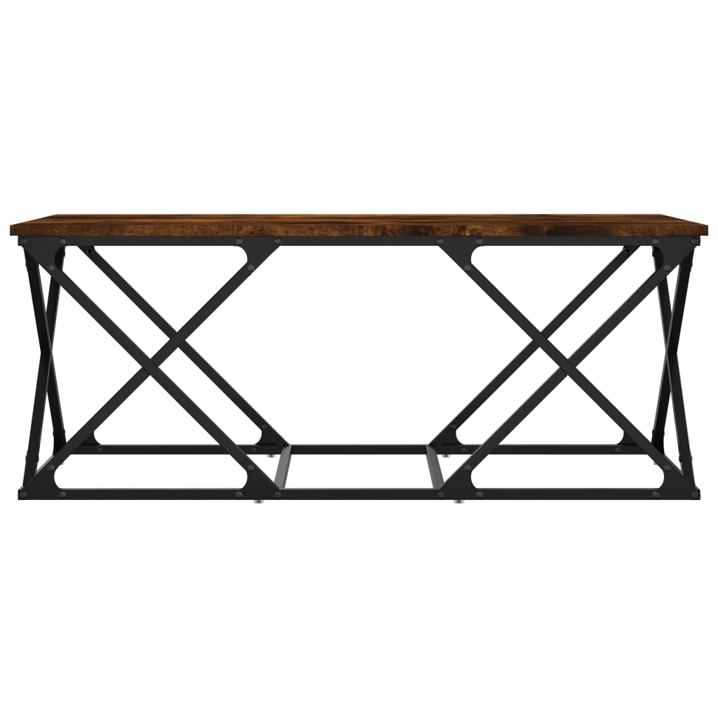 Vidaxl salontafel 100x49x40 cm bewerkt hout gerookt eikenkleurig