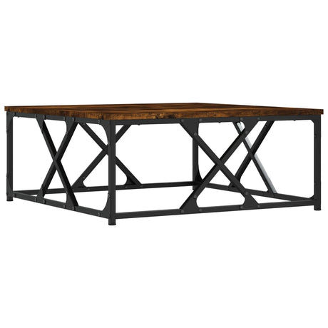 Vidaxl salontafel 70x70x30 cm bewerkt hout gerookt eikenkleurig