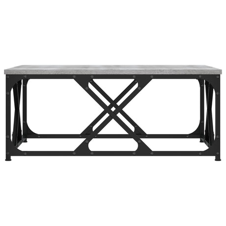 Vidaxl salontafel 70x70x30 cm bewerkt hout grijs sonoma