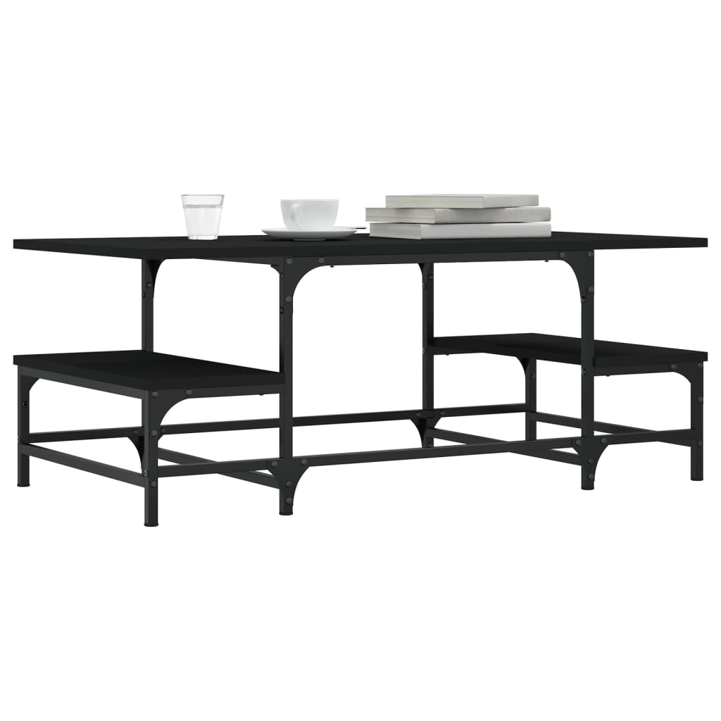 Vidaxl salontafel 100x50,5x40 cm bewerkt hout zwart